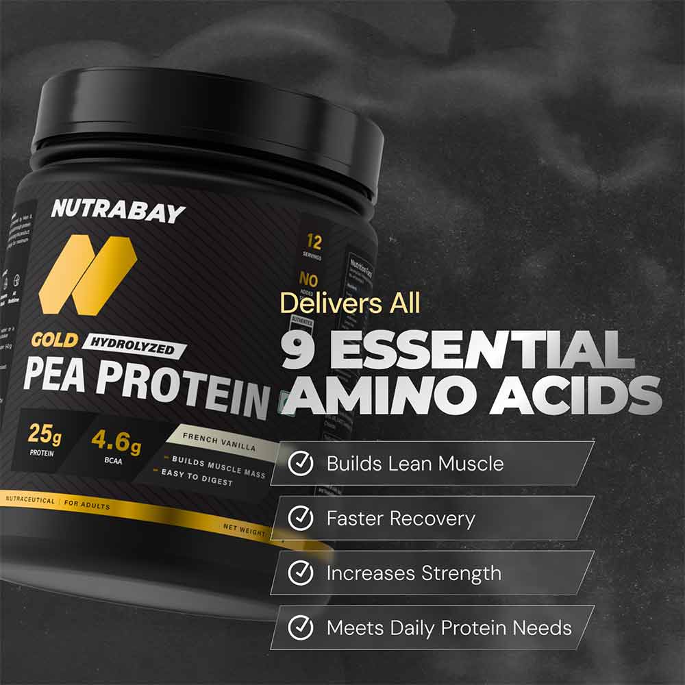 3 - Nutrabay Gold Pea Protein,  1.1 lb  French Vanilla 