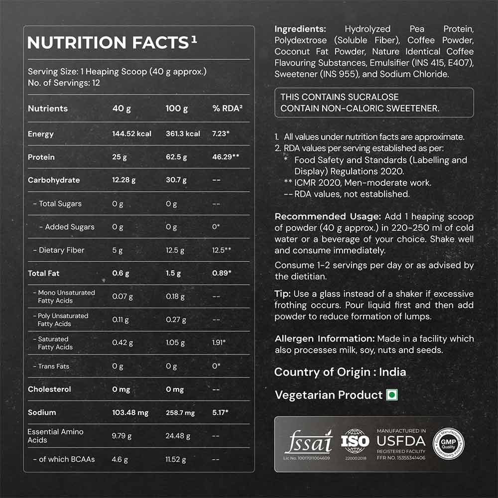 5 - Nutrabay Gold Pea Protein,  1.1 lb  Cold Coffee 