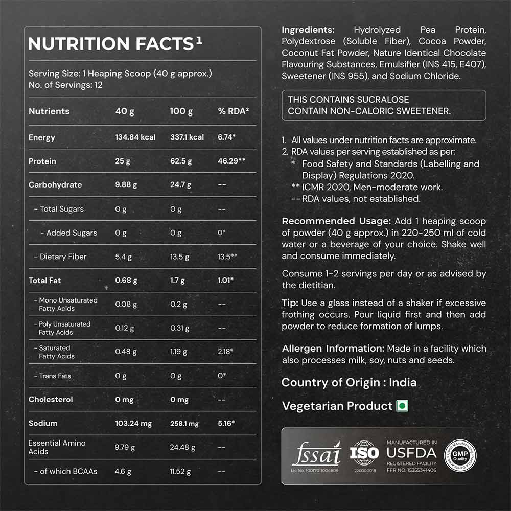 5 - Nutrabay Gold Pea Protein,  1.1 lb  Rich Chocolate Creme 