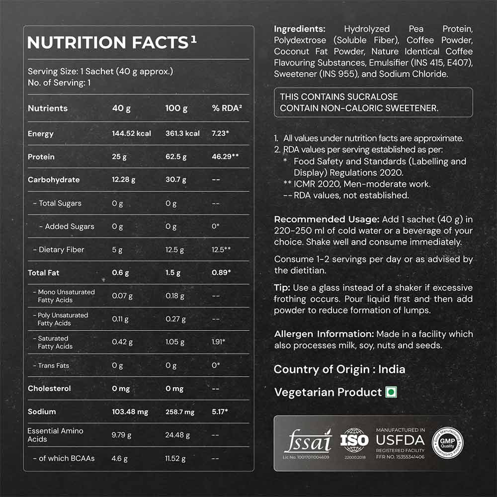 5 - Nutrabay Gold Pea Protein,  0.09 lb  Cold Coffee (Single Serve) 