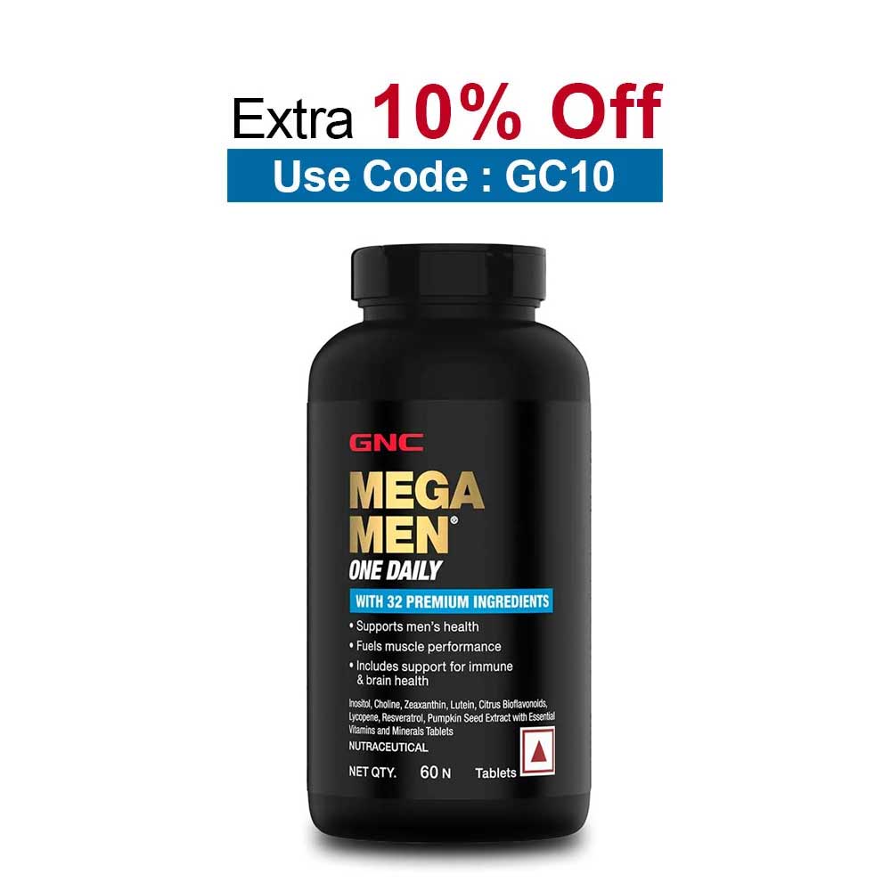 GNC Mega Men One Daily Multivitamin,  60 tablet(s)  Unflavoured 