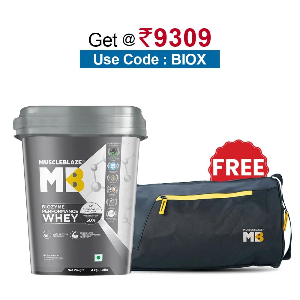 MuscleBlaze Biozyme Performance Whey, 8.8 lb Chocolate Hazelnut