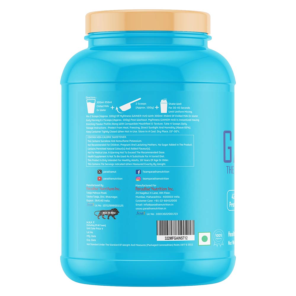 3 - Myfitness Gainer-H2O,  5.29 lb  Strawberry Milkshake 