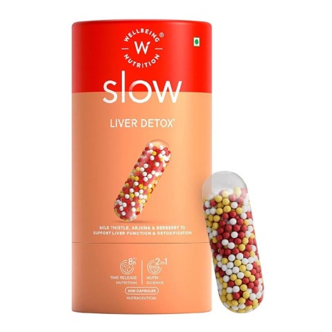 1 - Wellbeing Nutrition Slow Liver Detox,  60 capsules 