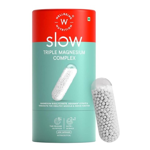 1 - Wellbeing Nutrition Slow Triple Magnesium Complex,  Unflavoured  60 capsules 