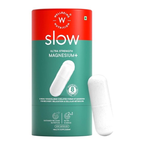 1 - Wellbeing Nutrition Slow Ultra Strength Magnesium+, Unflavoured 60 capsules