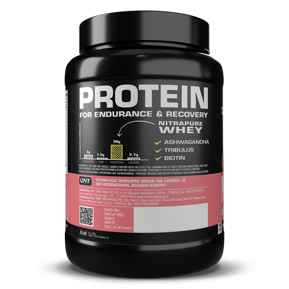 2 - QNT Nitrapure Whey Protein,  2.2 lb  Strawberry Banana 