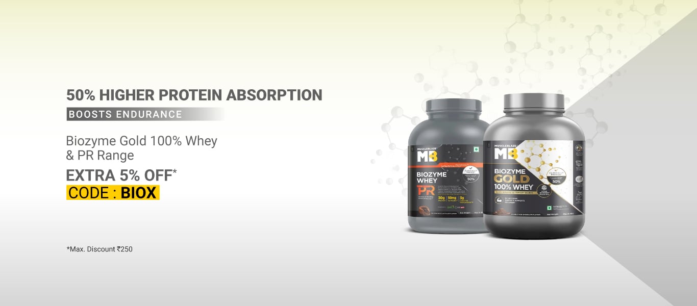 Biozyme Gold Whey & PR Range - Extra 5% Off