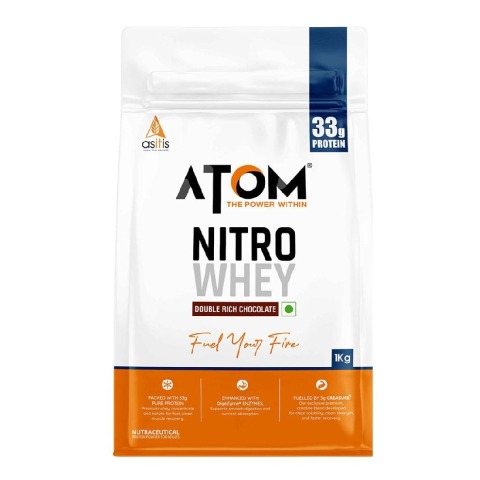 1 - AS-IT-IS Nutrition ATOM Nitro Whey with Creatine,  2.2 lb  Double Rich Chocolate 