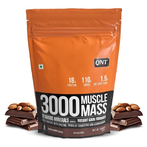 4 - QNT Muscle Mass 3000,  2 lb  Choco Almond 