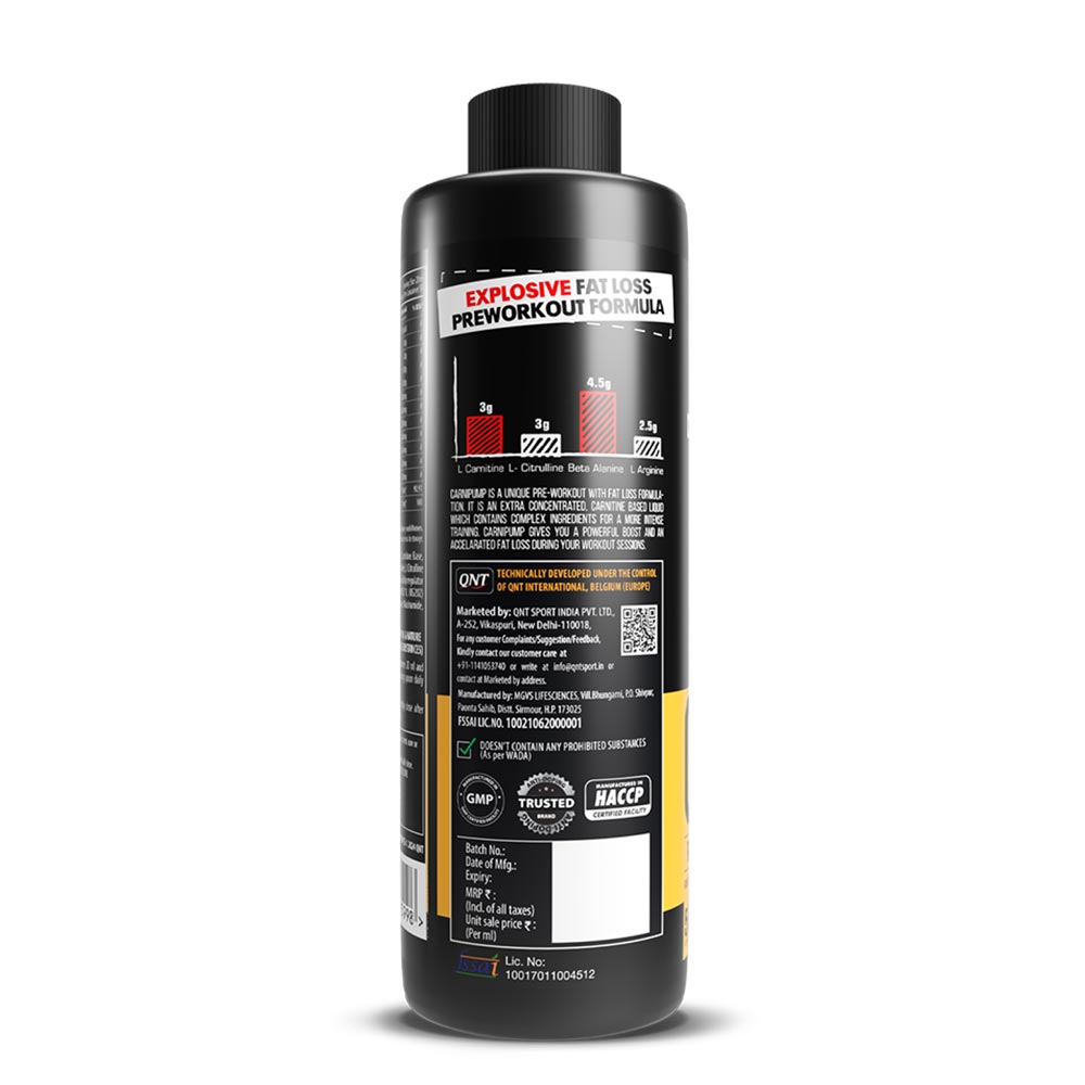 2 - QNT Carnipump Ripping Pre-workout,  1 L  Navel Orange 