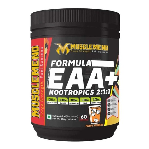1 - Musclemend Formula EAA + Nootropics 2:1:1,  Fruit Punch  0.66 lb  60 Servings 