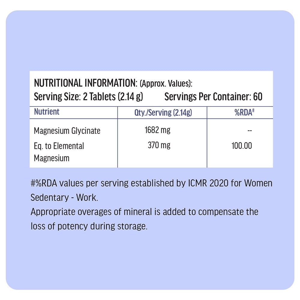 10 - HealthKart HK Vitals Magnesium Glycinate,  Unflavoured - Women  120 tablet(s)