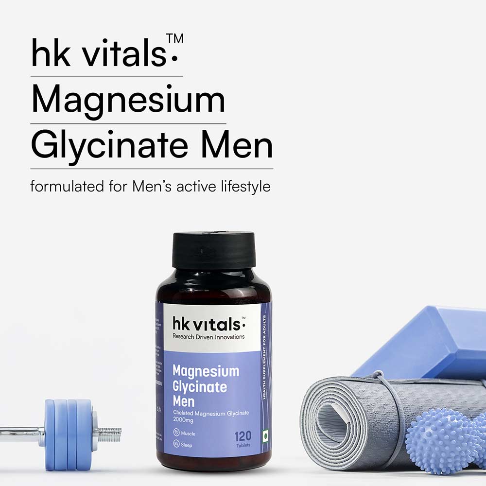 3 - HealthKart HK Vitals Magnesium Glycinate,  Unflavoured - Men  120 tablet(s)