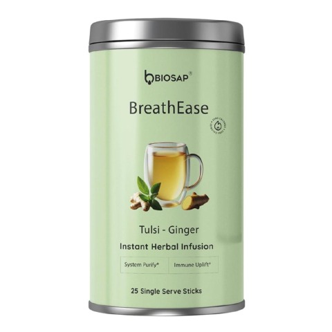 1 - BIOSAP BreathEase,  Tulsi - Ginger  25 Stick(s) 