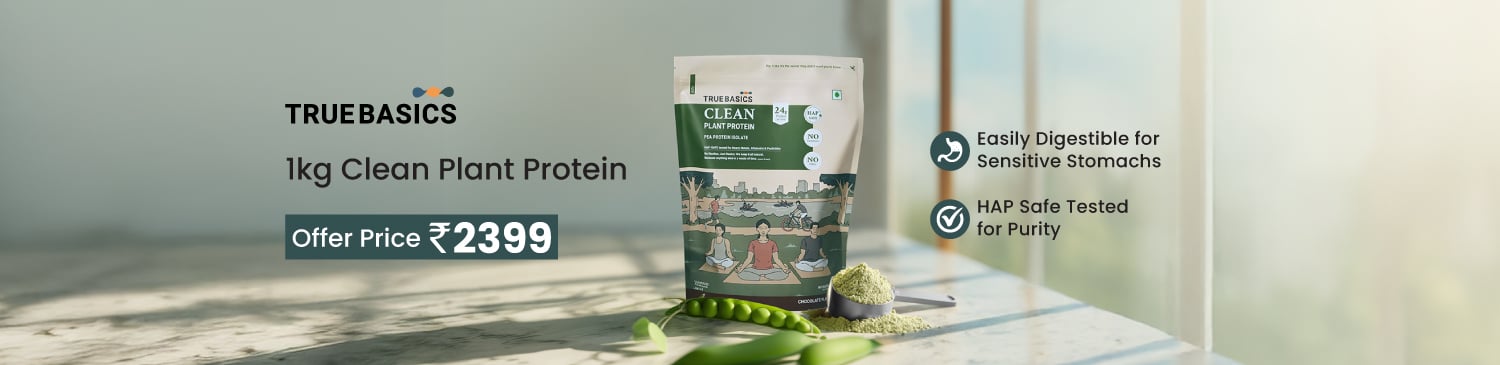 TrueBasics Clean Plant Protein, 1 kg (2.2 lb), Chocolate | Now @ 2399