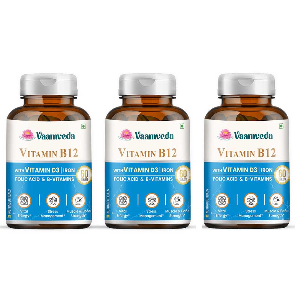 1 - Vaamveda Vitamin B12,  60 tablet(s)  Methylcobalamin Methyl Supplements (Pack of 3) 