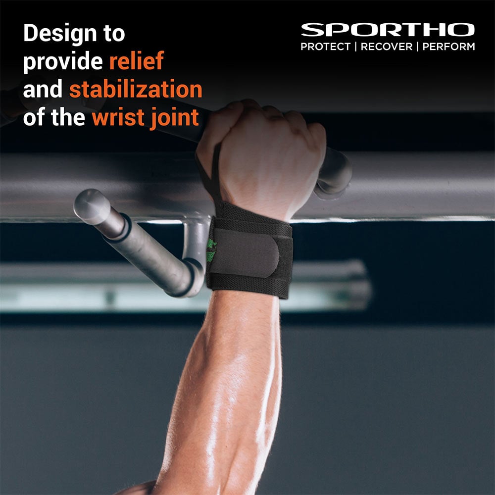 3 - Nivia Wrist Support with Thumb Loop & Adjustable Velcro Strap,  Black/Green  Free Size 