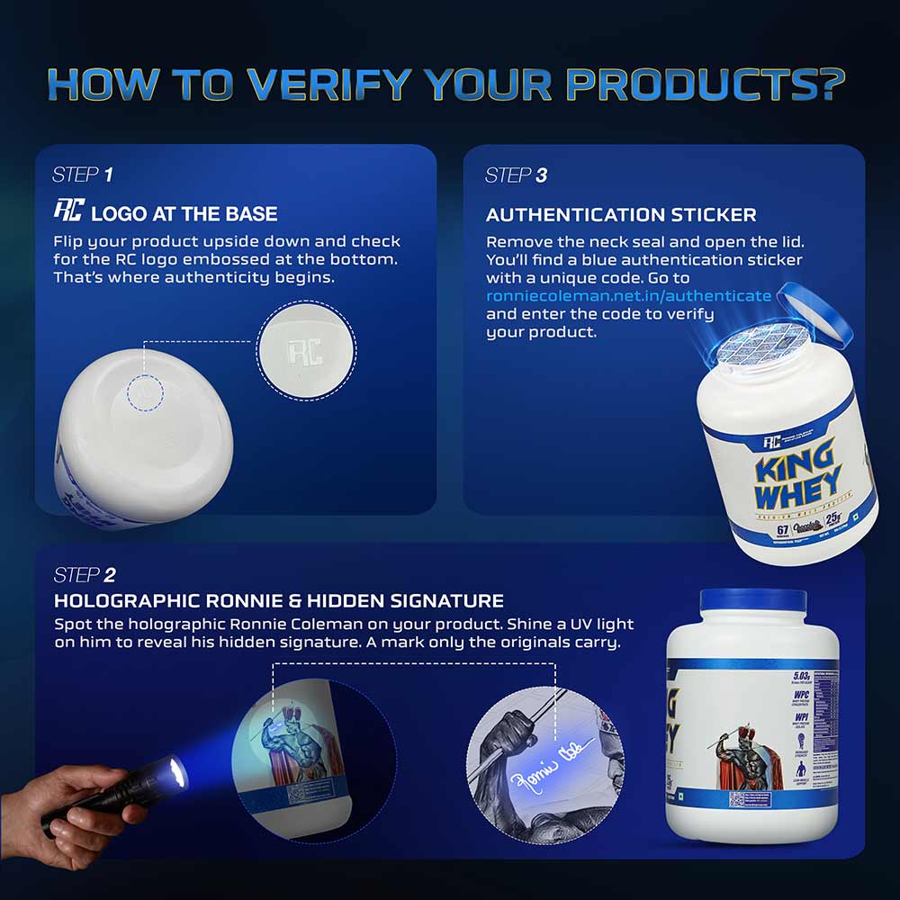 1 - Ronnie Coleman King Whey Protein,  5 lb  Chocolate Brownie