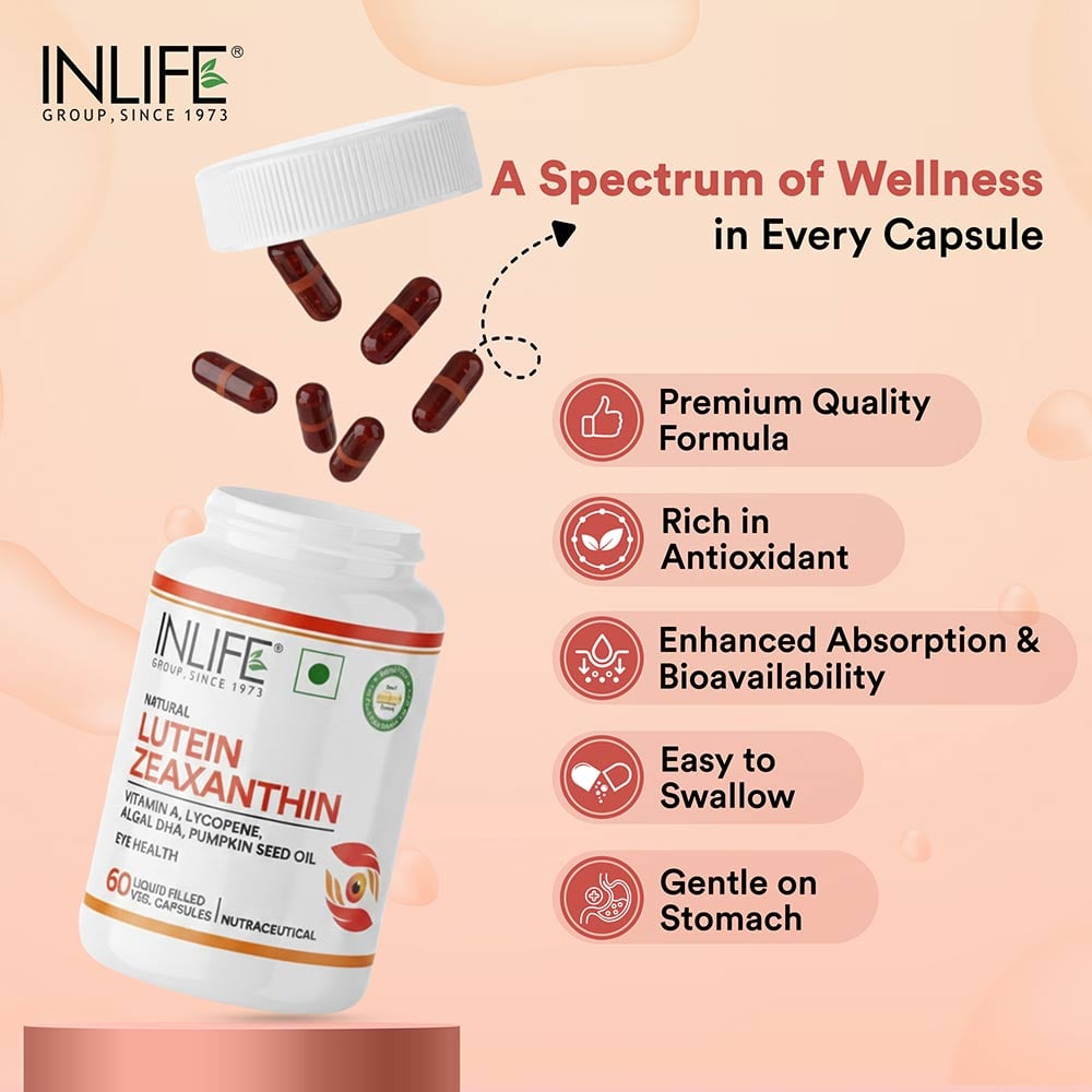 9 - INLIFE Lutein Zeaxanthin,  60 veggie capsule(s) 