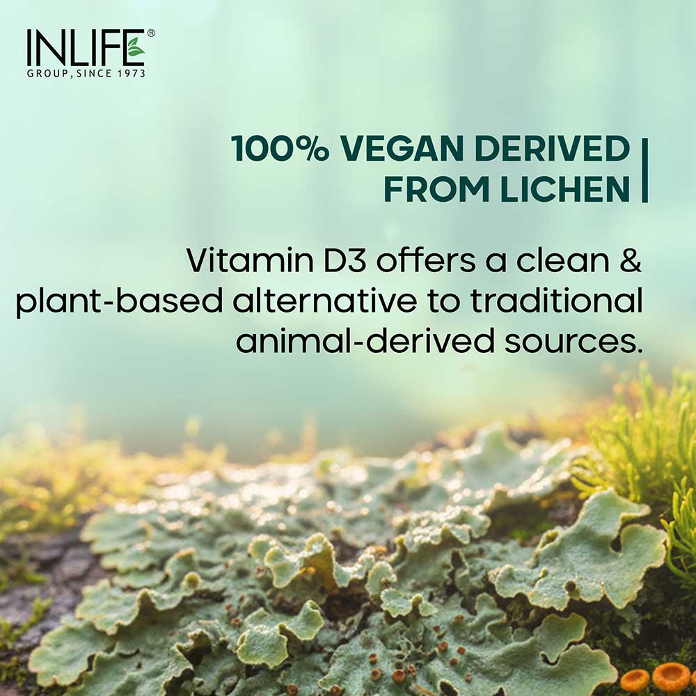 2 - INLIFE Plant Based Vitamin D3 600 IU + K2,  60 veggie capsule(s)  Unflavoured 