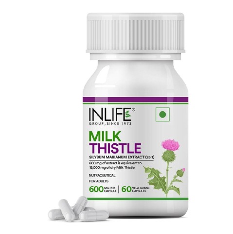 1 - INLIFE Milk Thistle (600mg),  60 veggie capsule(s) 