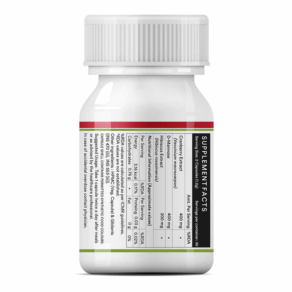 2 - INLIFE Cranberry D Mannose Hibiscus,  60 capsules 