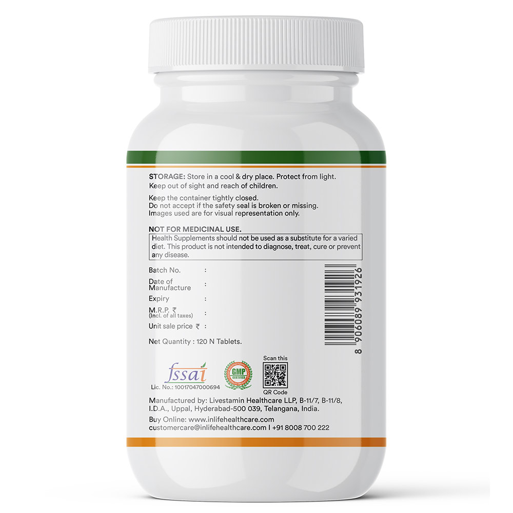 7 - INLIFE Calcium Zinc Magnesium Vitamin D+K2,  120 tablet(s)  Unflavoured 