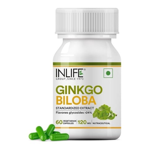 1 - INLIFE Ginkgo Biloba Extract 120 mg,  60 veggie capsule(s) 