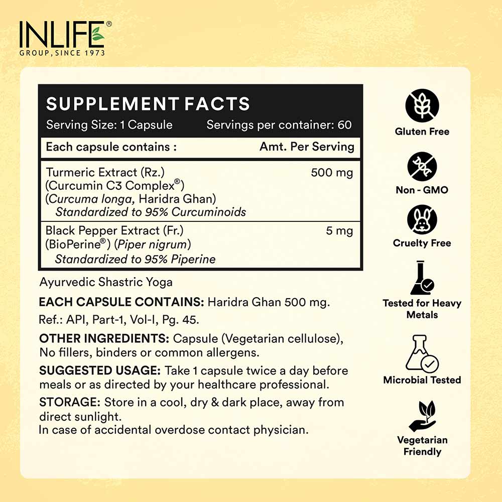6 - INLIFE Curcumin 95 Advanced,  60 veggie capsule(s) 
