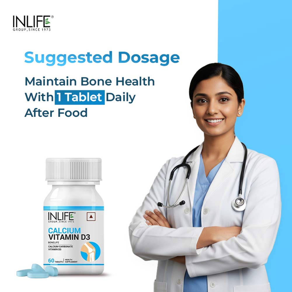 5 - INLIFE Calcium+VD3,  Unflavoured  60 tablet(s) 