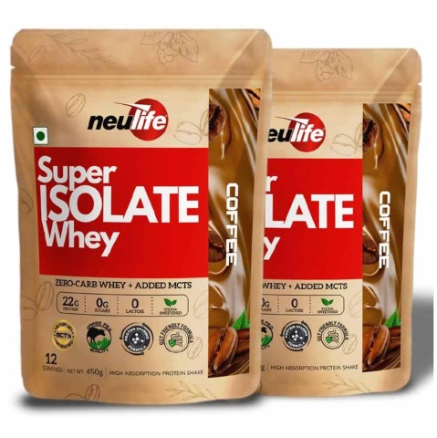 1 - Neulife Super Isolate Whey,  0.99 lb  Coffee (Pack of 2) 