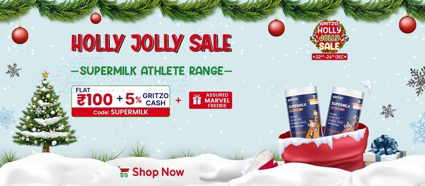 Flat Rs. 100 Off + Freebies on Supermilk Athlete Range