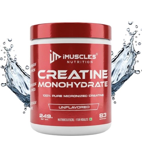 1 - iMuscles Nutrition Pure Creatine Monohydrate,  Unflavoured  0.548 lb 