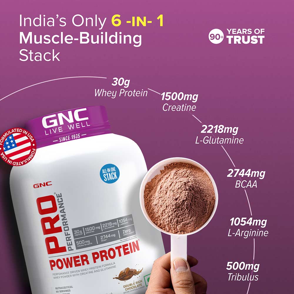 7 - GNC Pro Performance Power Protein,  4 lb  Double Rich Chocolate 
