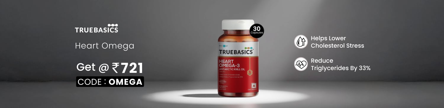 TrueBasics Heart Omega-3 Antarctic Krill Oil, 30 capsules | Get @ 721 | OMEGA