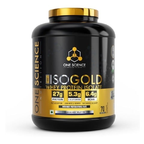 1 - One Science 100% Iso Gold Whey Protein Isolate,  5 lb  Blueberry Muffin 