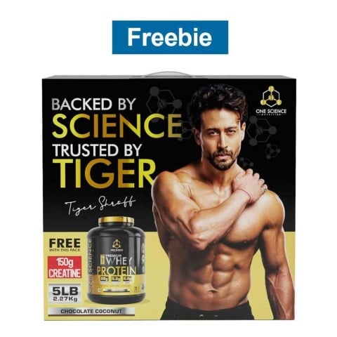 One Science 100% Premium Whey Protein, 5 lb Chocolate Coconut - with Free 150g Creatine