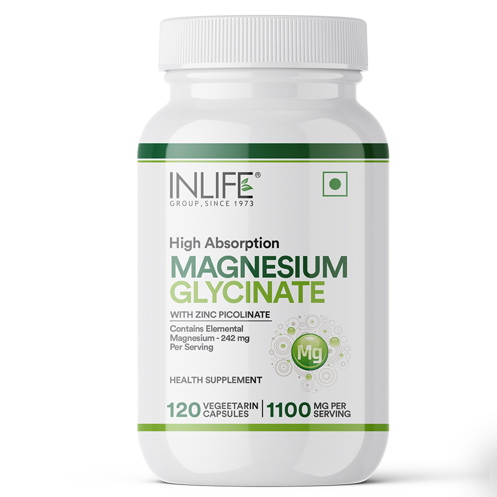 2 - INLIFE Magnesium Glycinate with Zinc Picolinate,  Unflavoured  120 capsules 