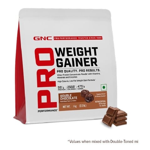 1 - GNC Pro Performance Weight Gainer,  2.2 lb  Double Chocolate 