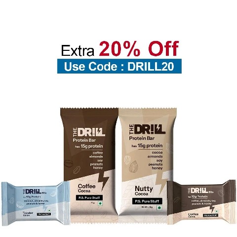 The Drill Assorted Box,  10 bar(s)  2×Nutty Cocoa 15g, 2×Coffee Cocoa 15g, 2×Coffee Cocoa Bite 10g, 4×Tender Cocoa bite 10g 