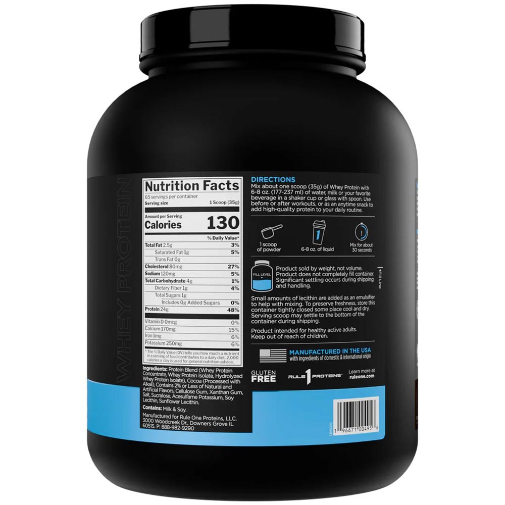 2 - Rule One 100% Whey Protein,  5.02 lb  Chocolate Fudge 