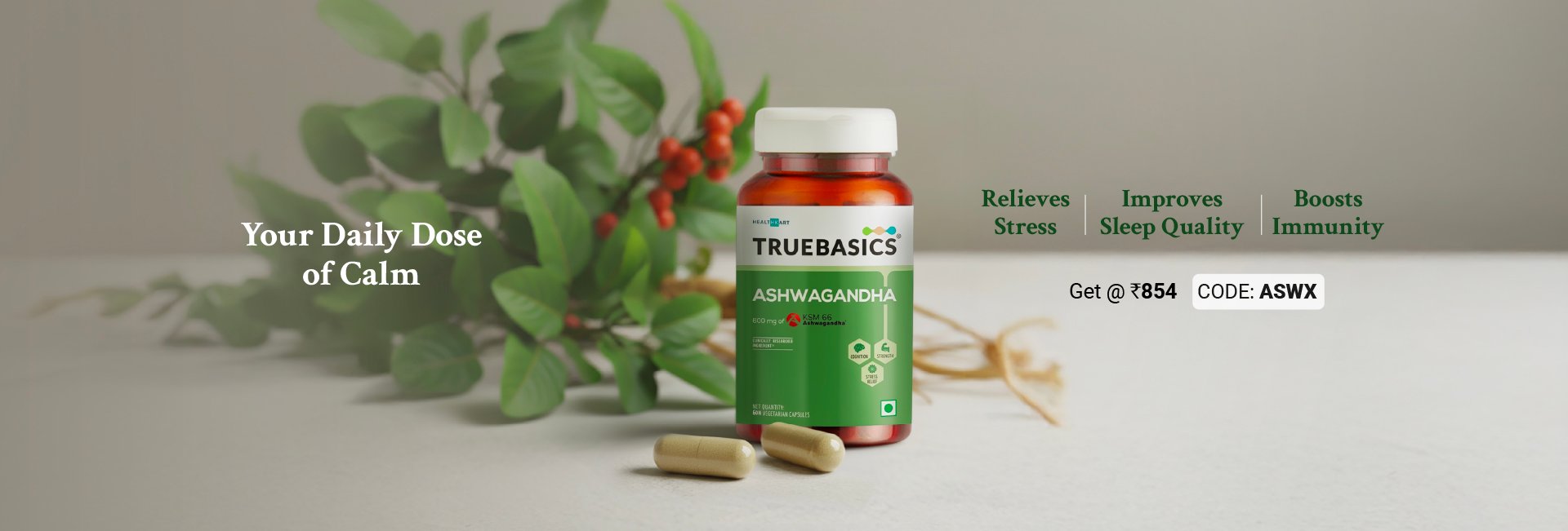 Ashwagandha @ Rs. 854 | Code: ASWX