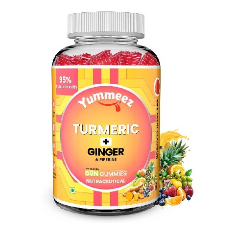 1 - Naturyz Turmeric + Ginger & Piperine Mix Fruit, 50 gummies