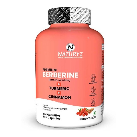 1 - Naturyz Premium Berberine + Cinnamon + Turmeric,  60 capsules 