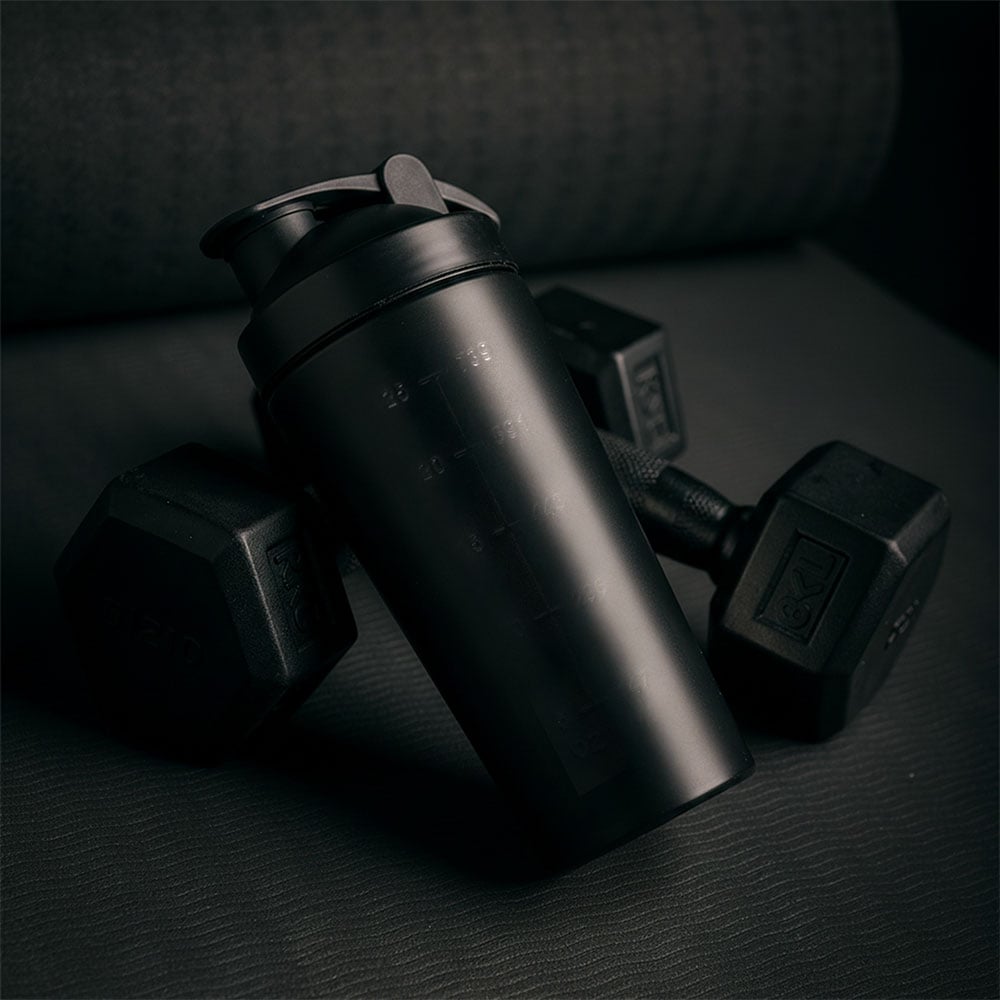 8 - MuscleBlaze Stainless Steel Shaker,  Stealth Black  700 ml