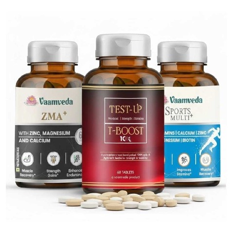 1 - Vaamveda ZMA+ & Sports Multi+ with Test-Up Natural Testo Boost Combo, 60 tablet(s) Unflavoured