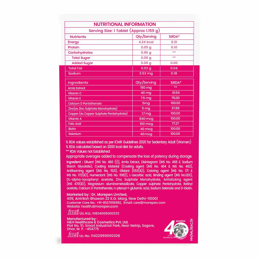 5 - Dr. Morepen Biotin+ Advanced,  60 tablet(s)  Unflavoured 