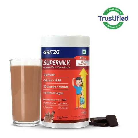 Supermilk Gritzo Growth+ for Boy 13+ years,  400 g  Double Chocolate 
