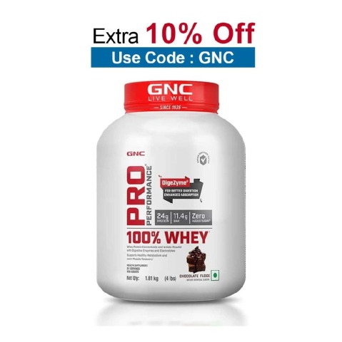GNC Pro Performance 100% Whey Protein, 4 lb Chocolate Fudge